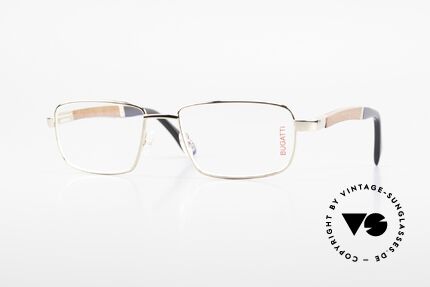 Bugatti 548 Precious Padouk Wood Gold M, BUGATTI vintage eyeglasses of incredible top-quality, Made for Men