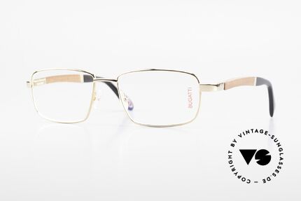 Bugatti 548 Precious Padouk Wood Gold L, BUGATTI vintage eyeglasses of incredible top-quality, Made for Men