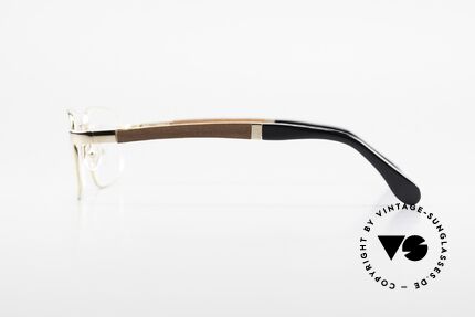 Bugatti 548 Precious Padouk Wood Gold L, flexible spring hinges for a 1st class wearing comfort, Made for Men