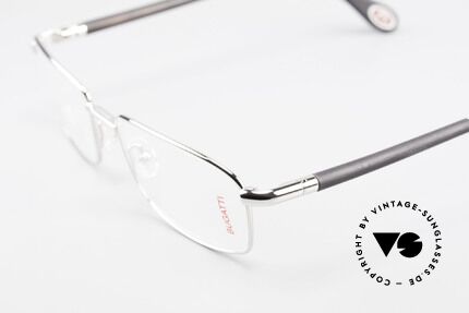 Bugatti 540 White Gold And Genuine Horn, flexible spring hinges for a 1st class wearing comfort, Made for Men