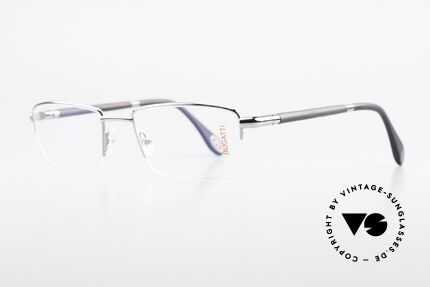 Bugatti 535 Horn Nylor Glasses Palladium, the temples are made of genuine BLACK horn; unique, Made for Men