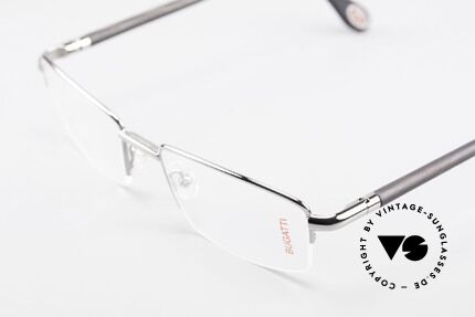 Bugatti 535 Horn Nylor Glasses Palladium, flexible spring hinges for a 1st class wearing comfort, Made for Men
