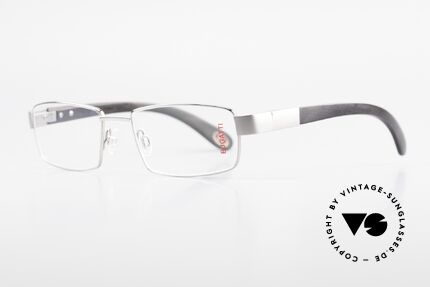 Bugatti 531 Ebony Titan Frame Ruthenium, temples are made from African Ebony wood; unique, Made for Men