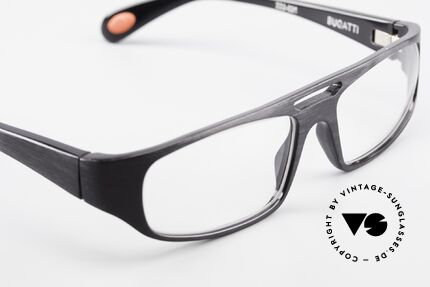 Bugatti 222 Extraordinary Vintage Glasses, interesting frame construction in "satin black", Made for Men