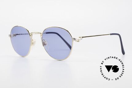 Bugatti EB600 Luxury 90s Panto Sunglasses, gold/palladium frame of the 'ETTORE Bugatti' series, Made for Men