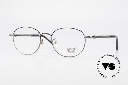Montblanc MB392 Luxury Panto Frame Gunmetal, Mont Blanc Panto glasses, 392, col. 012, size 51/19, Made for Men and Women