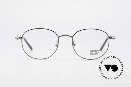 Montblanc MB392 Luxury Panto Frame Gunmetal, top-notch craftsmanship with flexible spring hinges, Made for Men and Women