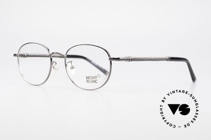 Montblanc MB392 Luxury Panto Frame Gunmetal, metal frame with gunmetal finish (shiny anthracite), Made for Men and Women