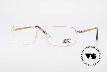 Montblanc MB389 Gold-Plated Wood Glasses Men Details