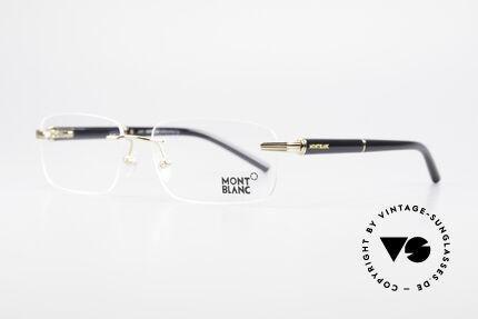 Montblanc MB337 Rimless Eyeglasses Gold-Plated, gold-plated rimless frame can be glazed optionally, Made for Men