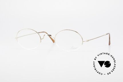 Lunor Classic Oval Semi Rimless Vintage Frame, LUNOR: shortcut for French "Lunette d'Or" (gold glasses), Made for Men and Women
