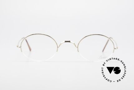 Lunor Classic Oval Semi Rimless Vintage Frame, traditional German brand; quality handmade in Germany, Made for Men and Women