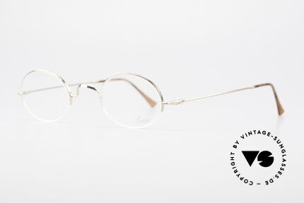 Lunor Classic Oval Semi Rimless Vintage Frame, well-known for the "W-bridge" & the plain frame designs, Made for Men and Women