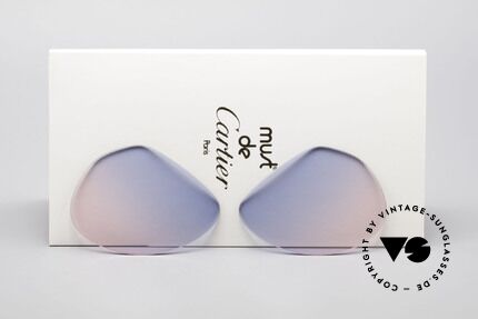 Cartier Vendome Lenses - M Sun Lenses Blue Pink Gradient, replacement lenses for Cartier mod. Vendome 59mm size, Made for Men