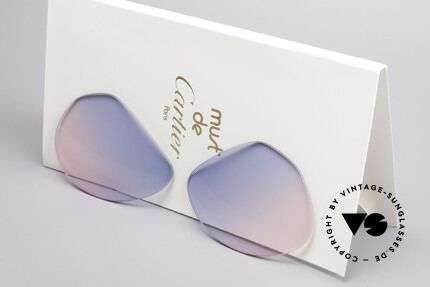 Cartier Vendome Lenses - M Sun Lenses Blue Pink Gradient, new CR39 UV400 plastic lenses (for 100% UV protection), Made for Men