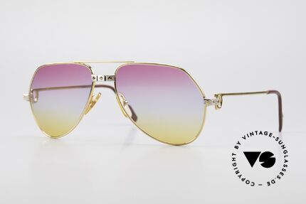 Cartier Vendome Santos - S Luxury Aviator Sunglasses 80's, Vendome = the most famous eyewear design by CARTIER, Made for Men and Women