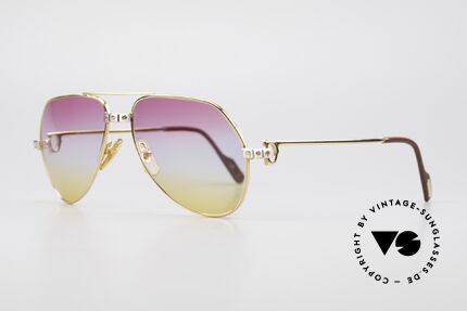 Cartier Vendome Santos - S Luxury Aviator Sunglasses 80's, Santos Decor (with 3 screws): in SMALL size 56-14, 130, Made for Men and Women