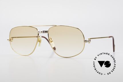 Cartier Romance Santos - L Luxury Vintage Sunglasses 80's, vintage Cartier sunglasses; model ROMANCE SANTOS, Made for Men