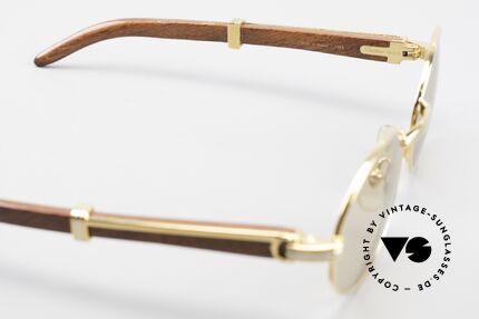 Cartier Giverny Rare Oval Wood Sunglasses, SCRATCH-FREE Cartier mineral sun lenses with logo!, Made for Men and Women