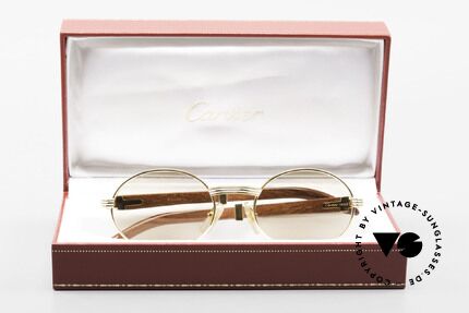 Cartier Giverny Rare Oval Wood Sunglasses, Size: small, Made for Men and Women