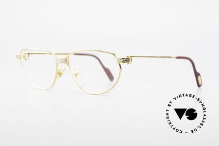 Cartier Panthere Windsor - S Old Eyeglasses 1990's Luxury, precious luxury glasses in SMALL (ladies) size 55-15, 130, Made for Women