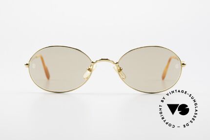Cartier Saturne - L Oval 90's Luxury Sunglasses, model from the 'Thin Rim' series by Cartier; L size 53/21, Made for Men and Women