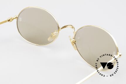 Cartier Saturne - L Oval 90's Luxury Sunglasses, NO RETRO eyewear; an old 90's original with GUCCI case, Made for Men and Women