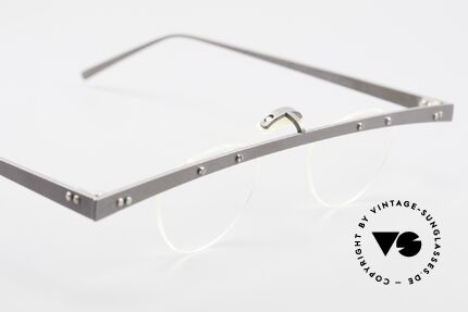 Theo Belgium Tita IV 8 Extraordinary Vintage Glasses, the clear DEMO lenses are fixed with screws at the frame, Made for Men and Women
