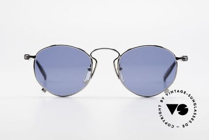 Jean Paul Gaultier 55-1171 90's JPG Designer Sunglasses, extraordinary frame design with blue lenses, Made for Men and Women