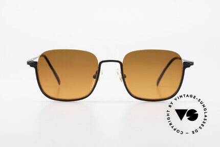 Jean Paul Gaultier 55-7161 Square Vintage Sunglasses, half rimless frame with sunset colored lenses, Made for Men and Women