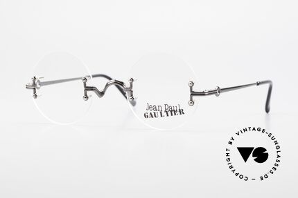Jean Paul Gaultier 55-9172 Rimless JPG Designer Glasses, 90's vintage designer eyeglass-frame by J.P. Gaultier, Made for Men and Women