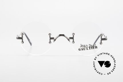 Jean Paul Gaultier 55-9172 Rimless JPG Designer Glasses, rimless glasses, but striking & fancy (designer piece), Made for Men and Women