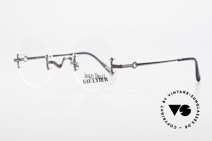 Jean Paul Gaultier 55-9172 Rimless JPG Designer Glasses, gunmetal-finished frame with subtle details; 44/22, Made for Men and Women