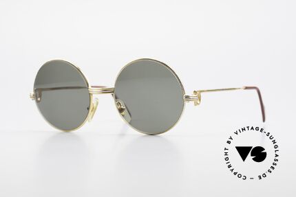 Cartier Round Customized Prototype One of a kind 2. Hand, unique round vintage Cartier sunglasses, Made for Men and Women
