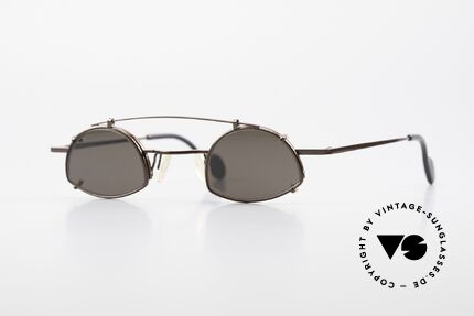 Theo Belgium Poco Small Frame With Clip On, vintage THEO Belgium eyeglass-frame with Sun-Clip, Made for Men and Women