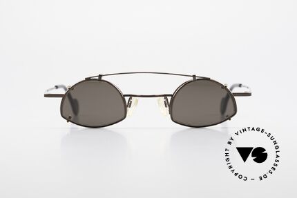 Theo Belgium Poco Small Frame With Clip On, brilliant model (semi-rimless) with clip on (rimmed), Made for Men and Women