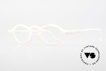 Theo Belgium Phone Ivory Optic Frame, extraordinary 90's frame in a kind of "ivory patterning", Made for Men and Women