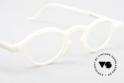 Theo Belgium Phone Ivory Optic Frame, clear DEMO lenses should be replaced with prescriptions, Made for Men and Women