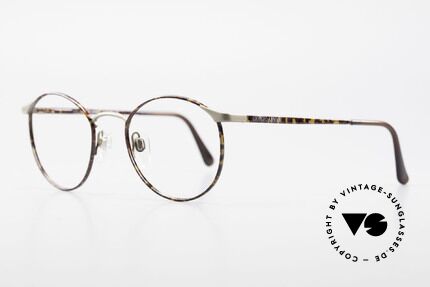 Giorgio Armani 163 Small Panto Eyeglass-Frame, frame with flexible spring hinges; SMALL size 47/19, Made for Men and Women