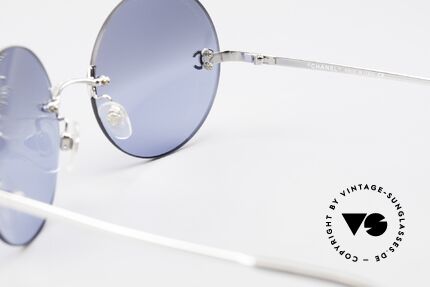 Chanel Blue Rimless Sunglasses - Ann's Fabulous Closeouts