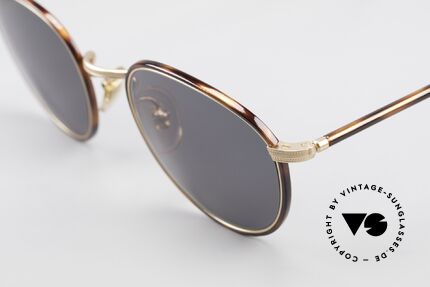 Cutler And Gross 0352 Panto Vintage Sunglasses 90s, very elegant combination of materials and classic colors, Made for Men and Women