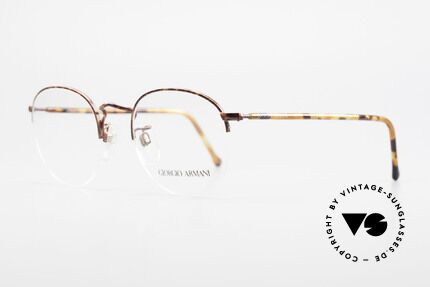 Giorgio Armani 142 Rimless Panto Glasses Small, the lenses are fixed with a nylor thread at the frame, Made for Men and Women