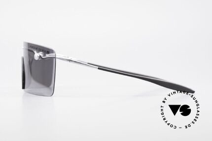 Porsche 5693 F09 Flat Folding Shades 90's, with only one gray-tinted lens / shield = "panorama view", Made for Men