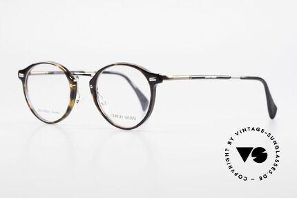 Giorgio Armani 828 Round Panto Eyeglass-Frame, noble combination of bronze, silver and "tortoise", Made for Men and Women