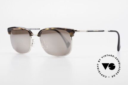 Giorgio Armani 788 Square Panto Sunglasses Men, silver / tortoise frame with flexible spring hinges, Made for Men