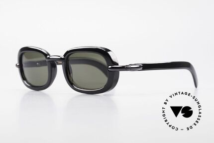 Karl Lagerfeld 4117 Rare 90's Ladies Sunglasses, timeless black frame with gray polycarbonate sun lenses, Made for Women