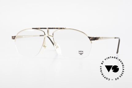 MCM München 10 Gold Plated Frame Root Wood, old designer eyeglasses by MCM from the early 1990's, Made for Men