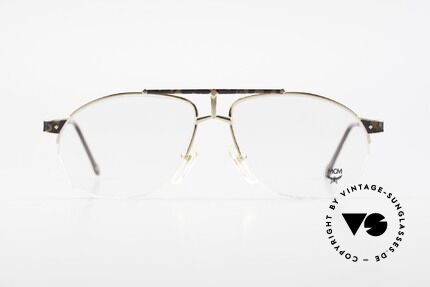 MCM München 10 Gold Plated Frame Root Wood, precious, gold-plated frame with root-wood appliqué, Made for Men