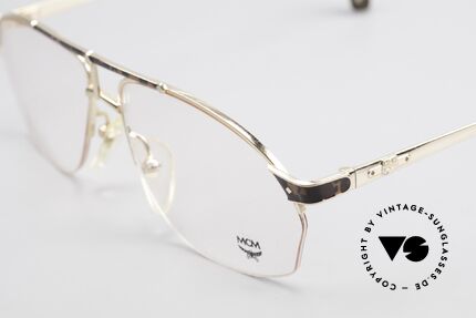MCM München 10 Gold Plated Frame Root Wood, very comfortable frame (semi rimless) in L size 56/22, Made for Men