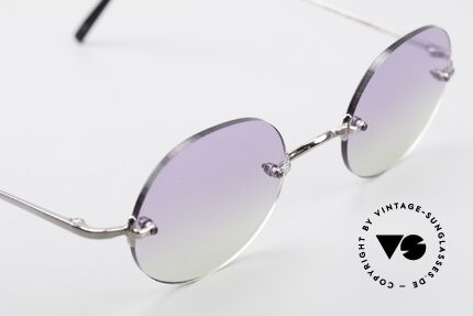 Freudenhaus Flemming Round Rimless Sunglasses, unworn (like all our rare vintage designer sunglasses), Made for Men and Women